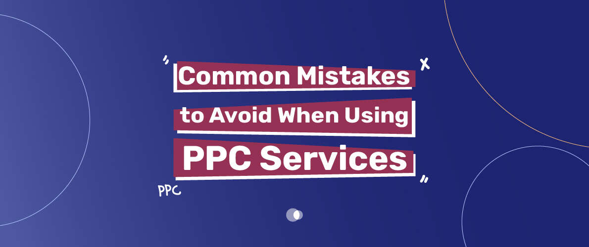 Illustration of a confused businessperson surrounded by PPC campaign elements like graphs, charts, and error signs, symbolizing common mistakes to avoid in PPC services.