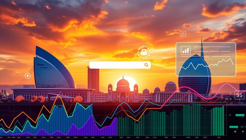 "Illustration showing increased event attendance due to effective digital paid search marketing campaigns in Oman.