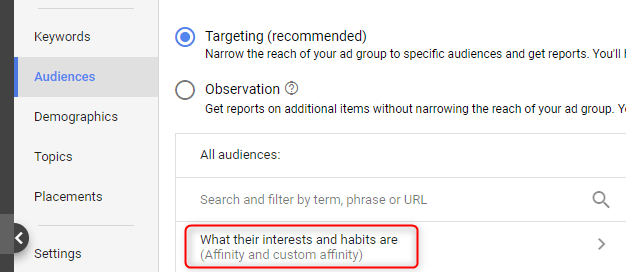 Demographic & Affinity Targeting