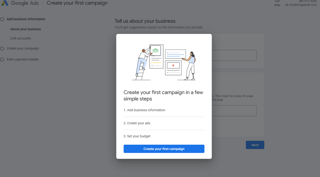 Signing Google Account