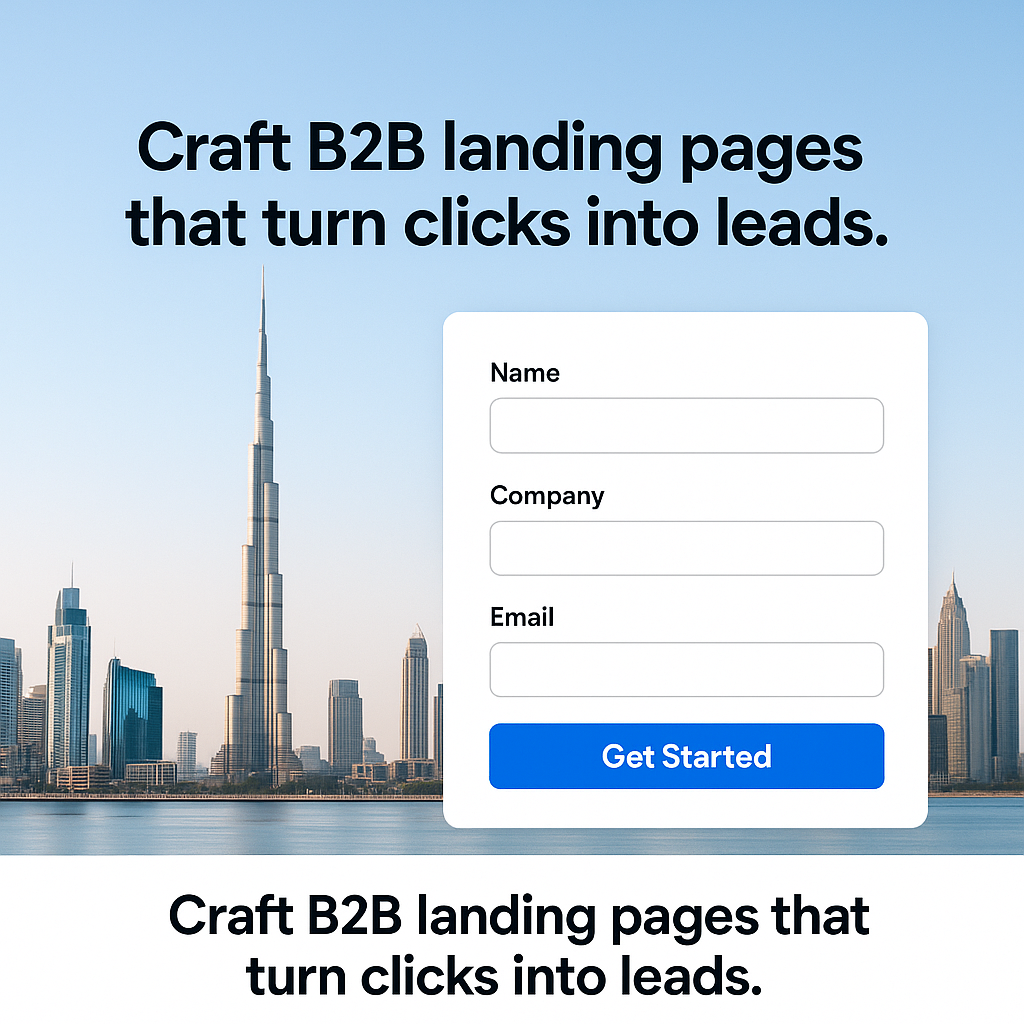 b2b companies landing page