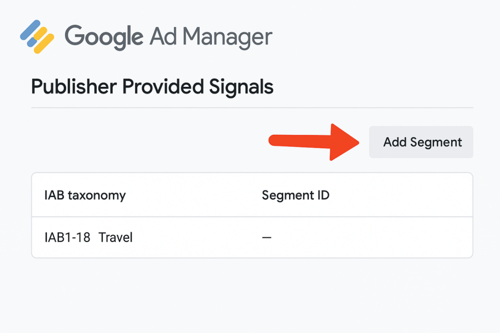 add segment in google ads manager