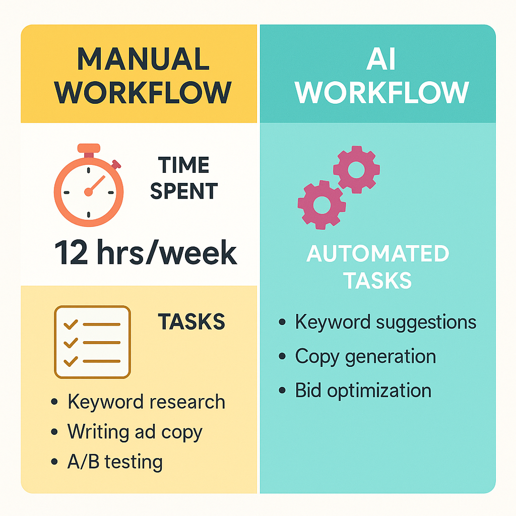 manual workflow vs.AI workflow