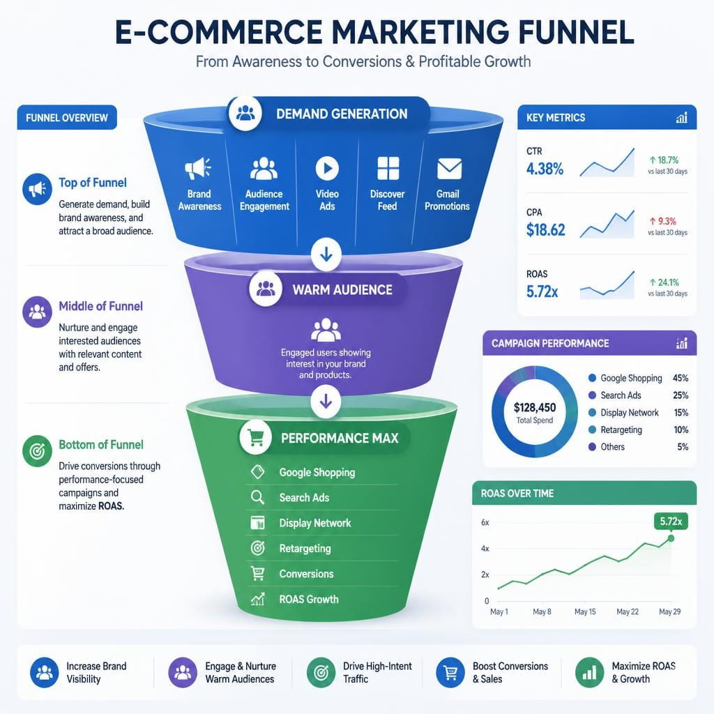 Conversion Engine - demand gen vs performance max for ecommerce