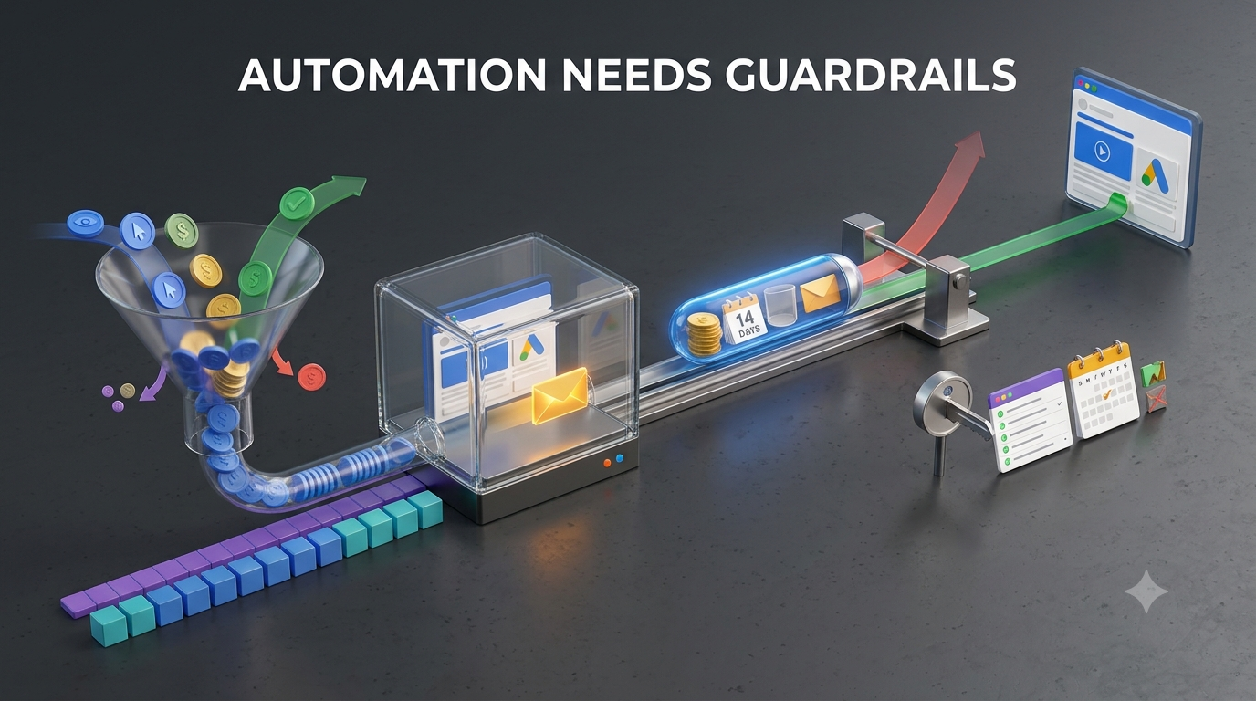 Building safe Google Ads automated rules with limits and alerts