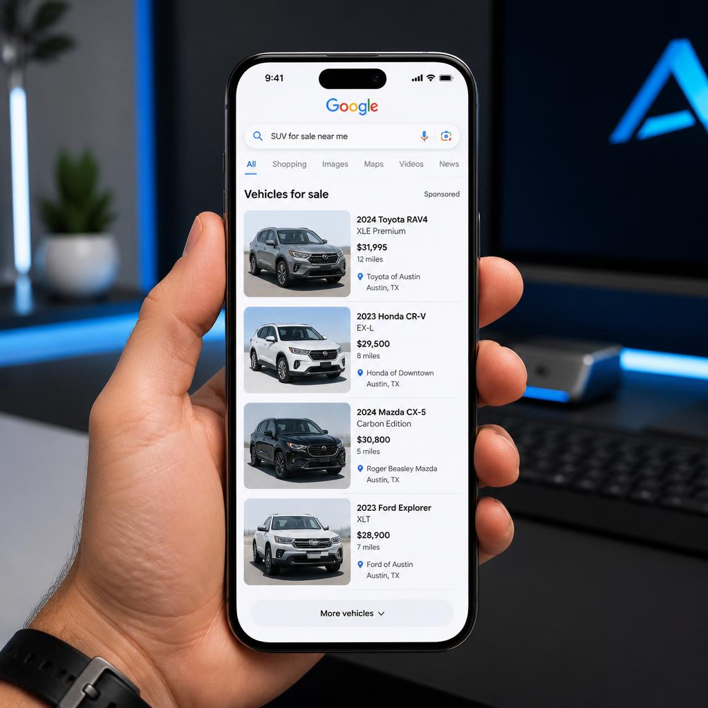 Google Ads for car dealerships automotive search and vehicle ads funnel