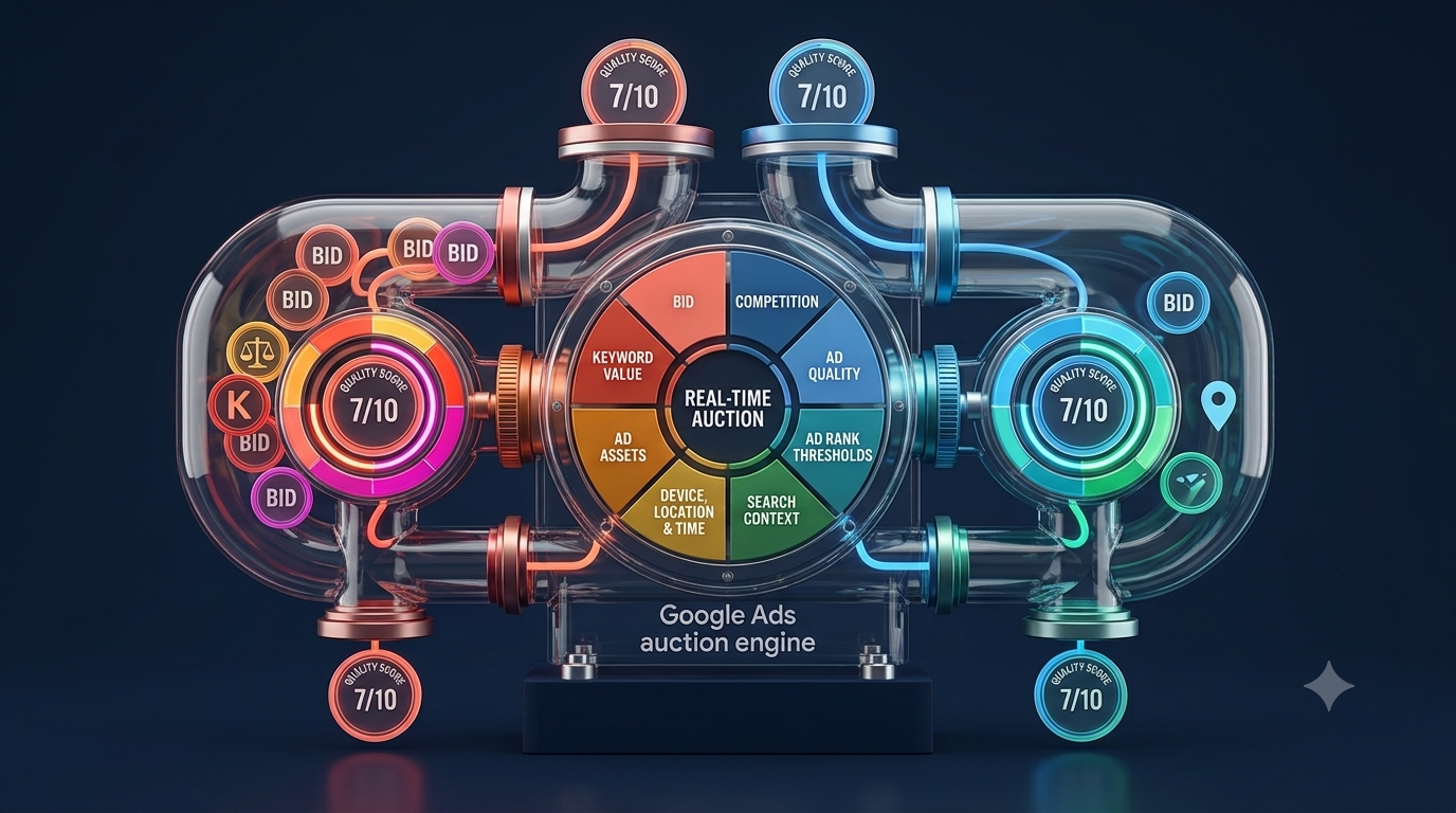 How Quality Score affects Google Ads costs and auction competitiveness