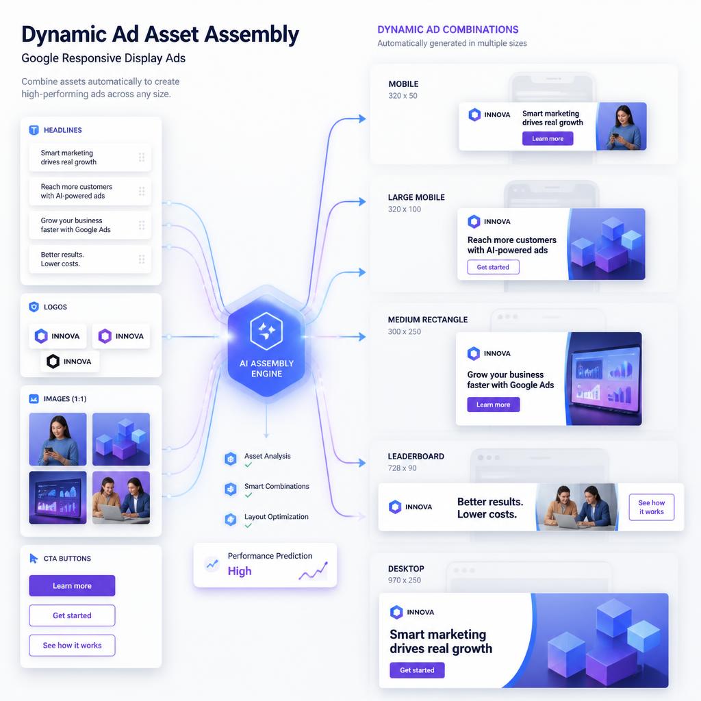 Responsive display ads vs custom creatives comparison for Google Display campaigns